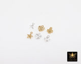 14 K Gold Filled Clover Charms, 925 Sterling Silver 7 mm Hearts # 3653, 6 mm Star Charms