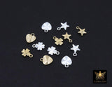 14 K Gold Filled Clover Charms, 925 Sterling Silver 7 mm Hearts # 3653, 6 mm Star Charms