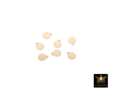 14 K Gold Filled Round Disc Charms, 5 mm Tiny Flat Gold Blanks # 3650, Minimalist 14 20 Jewelry