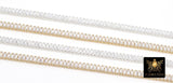 14 K Gold Filled CZ Chain, 3.7 mm 925 Sterling Silver Genuine Baguette Cubic Zirconia CH# 926, By The Foot