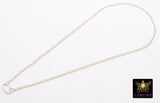 Mixed Metal Figaro Chain Necklace, 14K Gold Filled, Sterling Silver