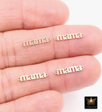 14 K Gold Filled Mama Connector, Gold Mom Charm (18mm), Dainty Mothers Day Gifts