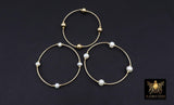 14K Gold Filled Pearl Beaded Bracelet, Handmade Stacking Tube Stretchy Bangle, 8 mm 6 mm Freshwater Pearl Bracelet