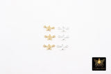 Gold Filled Star Connector, Sterling Silver Starburst Two Loop Links # 3669, 925 Sterling Silver Links