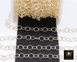 14 K Gold Filled Mixed Metal Rolo Chain, 7.6 mm Oval Drawn CH# 895, 6 mm 925 Sterling Silver Two Tone Oval Chains