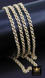 Mixed Metal 14 K Gold Filled Double Rolo Chains, 3.4 mm 925 Sterling Silver CH# 887, By The Foot, Round Circle Cable Links