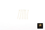 14 K Gold Filled Ball End Headpins, 14 20 Long Wire Round Ball Pins Bead Inserts AG 217, 1.5 Inch long with 2.0 mm Head, 24 Gauge