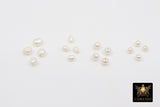 White Freshwater Pearl Big Hole Beads, Grade 5 A in Round or Oval Loose Beads, Natural Rice Pearl 3 mm 4 mm 5 mm 6 mm Beads #3756