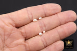 White Freshwater Pearl Big Hole Beads, Grade 5 A in Round or Oval Loose Beads, Natural Rice Pearl 3 mm 4 mm 5 mm 6 mm Beads #3756