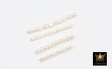 White Freshwater Pearl Big Hole Beads, Round or Rice Loose Beads, Natural Pearl 3 mm 4 mm 5 mm 6 mm Beads, 1 mm Drilled Holes, Bead Spacers