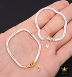 14 K Gold Filled CZ Baguette Chain Bracelet, 925 Sterling Silver Cubic Zirconia 3.7 mm Bracelet, Adjustable Bracelet, Minimulist Jewelry