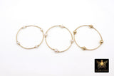14K Gold Filled Pearl Beaded Bracelet, Handmade Stacking Tube Stretchy Bangle, 8 mm 6 mm Freshwater Pearl Bracelet