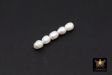White Baroque Pearl Bead Strands, 13 mm Baroque Pearl Beads BS # 1295, High Quality Genuine Oval Freshwater Pearl, 7 Inch Bead Strand