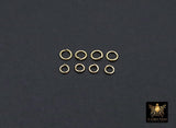 Stainless Steel Jump Rings, 18 K Genuine Gold Plated Open Rings 22 Gauge AG 3672, 4 mm or 5 mm