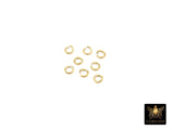 Stainless Steel Jump Rings, 4 mm Genuine Ion Gold Plated Open Rings 20 Gauge # 3071, 4.0 mm Split Rings Jewelry Findings