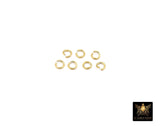 Stainless Steel Jump Rings, 4 mm Genuine Ion Gold Plated Open Rings 20 Gauge # 3071, 4.0 mm Split Rings Jewelry Findings