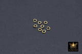 Stainless Steel Jump Rings, 4 mm Genuine Ion Gold Plated Open Rings 20 Gauge # 3071, 4.0 mm Split Rings Jewelry Findings