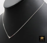 14 K Gold Filled Star Necklace, 925 Sterling Silver Star Everyday Choker, Dainty Minimalist Chain Necklace