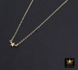 14 K Gold Filled Star Necklace, 925 Sterling Silver Star Everyday Choker, Dainty Minimalist Chain Necklace