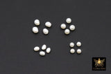 White Freshwater Pearl Big Hole Beads, Grade 5 A in Round or Oval Loose Beads, Natural Rice Pearl 3 mm 4 mm 5 mm 6 mm Beads #3756