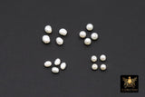 White Freshwater Pearl Big Hole Beads, Grade 5 A in Round or Oval Loose Beads, Natural Rice Pearl 3 mm 4 mm 5 mm 6 mm Beads #3756