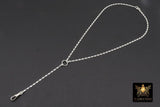 925 Sterling Silver Swivel Fob Bar Necklace, Silver Scroll Bar Chain Lariat Choker, Lumachina Charm Necklace