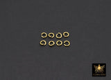 Stainless Steel Jump Rings, 4 mm Genuine Ion Gold Plated Open Rings 20 Gauge # 3071, 4.0 mm Split Rings Jewelry Findings