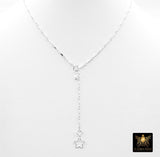925 Sterling Silver Dap Bar Necklace, Adjustable 14 K Gold Filled Bar Chain Lariat Choker, Long Bar Charms Necklace