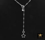 925 Sterling Silver Dap Bar Necklace, Adjustable 14 K Gold Filled Bar Chain Lariat Choker, Long Bar Charms Necklace