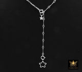 925 Sterling Silver Dap Bar Necklace, Adjustable 14 K Gold Filled Bar Chain Lariat Choker, Long Bar Charms Necklace