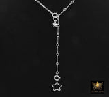 925 Sterling Silver Dap Bar Necklace, Adjustable 14 K Gold Filled Bar Chain Lariat Choker, Long Bar Charms Necklace