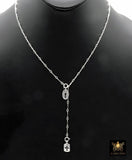 925 Sterling Silver Dap Bar Necklace, Adjustable 14 K Gold Filled Bar Chain Lariat Choker, Long Bar Charms Necklace