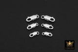 925 Sterling Silver Lobster Clasps, Long Clasp Findings # 520, Sizes 8