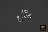 925 Sterling Silver Toggle Clasp, Small Round Clasps with Toggle Bar Connectors # 2305, 8.9 x 12 mm and 12 mm Bar