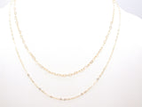14 K Gold Filled Heart Shaped Dainty Chain Link Necklace
