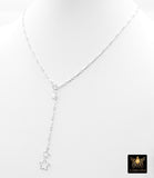 925 Sterling Silver Dap Bar Necklace, Adjustable 14 K Gold Filled Bar Chain Lariat Choker, Long Bar Charms Necklace