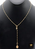 925 Sterling Silver Long Bar Necklace, Adjustable 14 K Gold Filled Bar Chain Lariat Choker, Long Bar Charms Necklace
