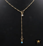 925 Sterling Silver Long Bar Necklace, Adjustable 14 K Gold Filled Bar Chain Lariat Choker, Long Bar Charms Necklace