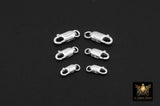 925 Sterling Silver Lobster Clasps, Long Clasp Findings # 520, Sizes 8