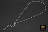 925 Sterling Silver Long Bar Necklace, Adjustable 14 K Gold Filled Bar Chain Lariat Choker, Long Bar Charms Necklace