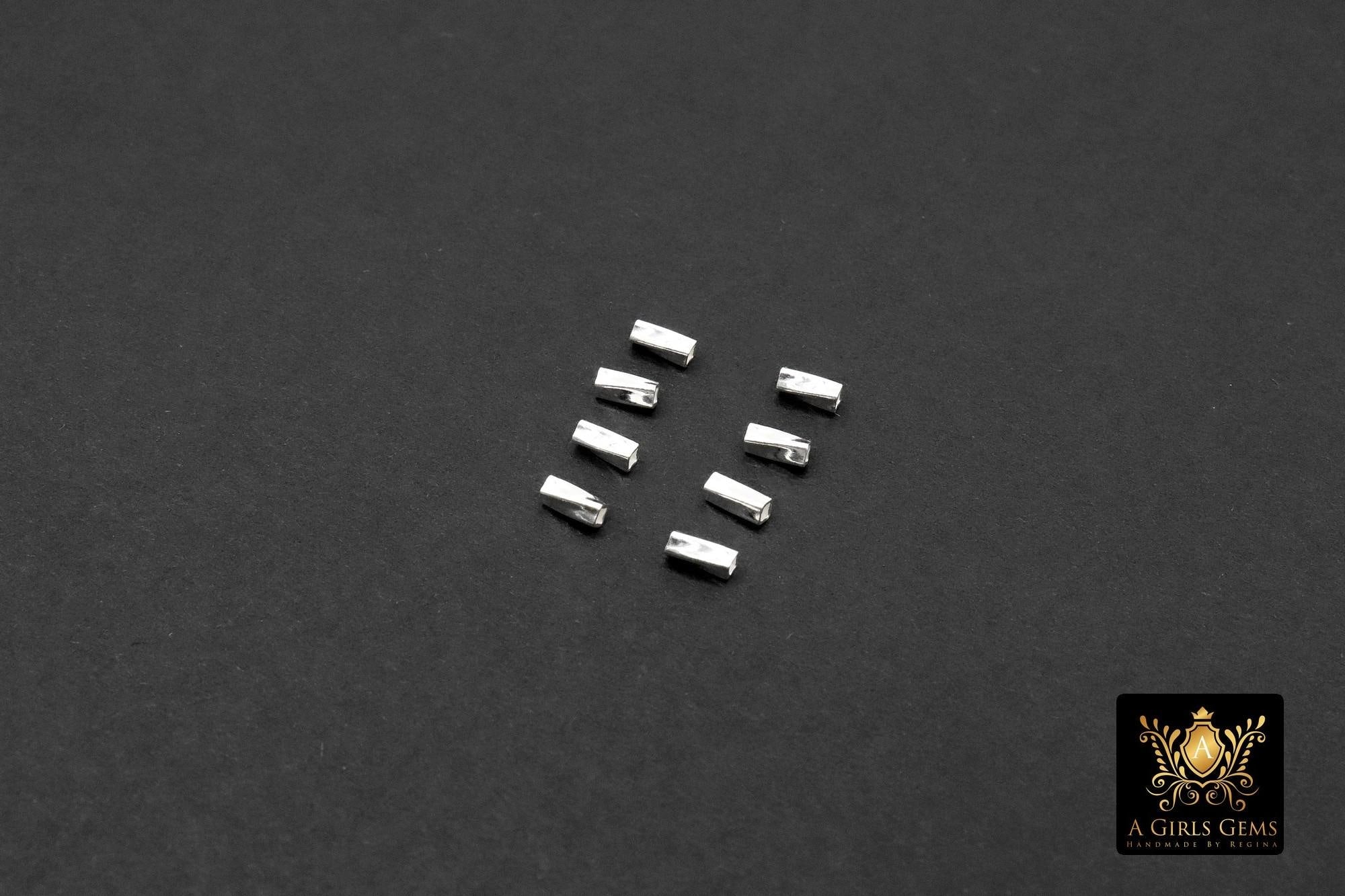 925 Sterling Silver Crimp Cut Tube Beads, 925 Sterling Silver Short Tube Beads # 290, 1.5 x 4 mm Hollow Spacer Beads