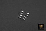 925 Sterling Silver Crimp Cut Tube Beads, 925 Sterling Silver Short Tube Beads # 35, 1.5 x 4 mm Hollow Spacer Beads