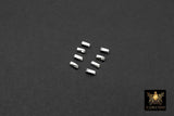 925 Sterling Silver Crimp Cut Tube Beads, 925 Sterling Silver Short Tube Beads # 35, 1.5 x 4 mm Hollow Spacer Beads