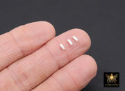 925 Sterling Silver Crimp Cut Tube Beads, 925 Sterling Silver Short Tube Beads # 35, 1.5 x 4 mm Hollow Spacer Beads