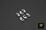 925 Sterling Silver Oval Push Clasp, 7 x 14 mm Silver Spring Clip # 2256, Clip Connector Findings