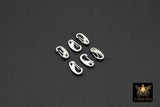 925 Sterling Silver Oval Push Clasp, 7 x 14 mm Silver Spring Clip # 2256, Clip Connector Findings
