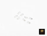 925 Sterling Silver Crimp Cut Tube Beads, 925 Sterling Silver Short Tube Beads # 35, 1.5 x 4 mm Hollow Spacer Beads