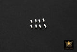 925 Sterling Silver Crimp Cut Tube Beads, 925 Sterling Silver Short Tube Beads # 35, 1.5 x 4 mm Hollow Spacer Beads