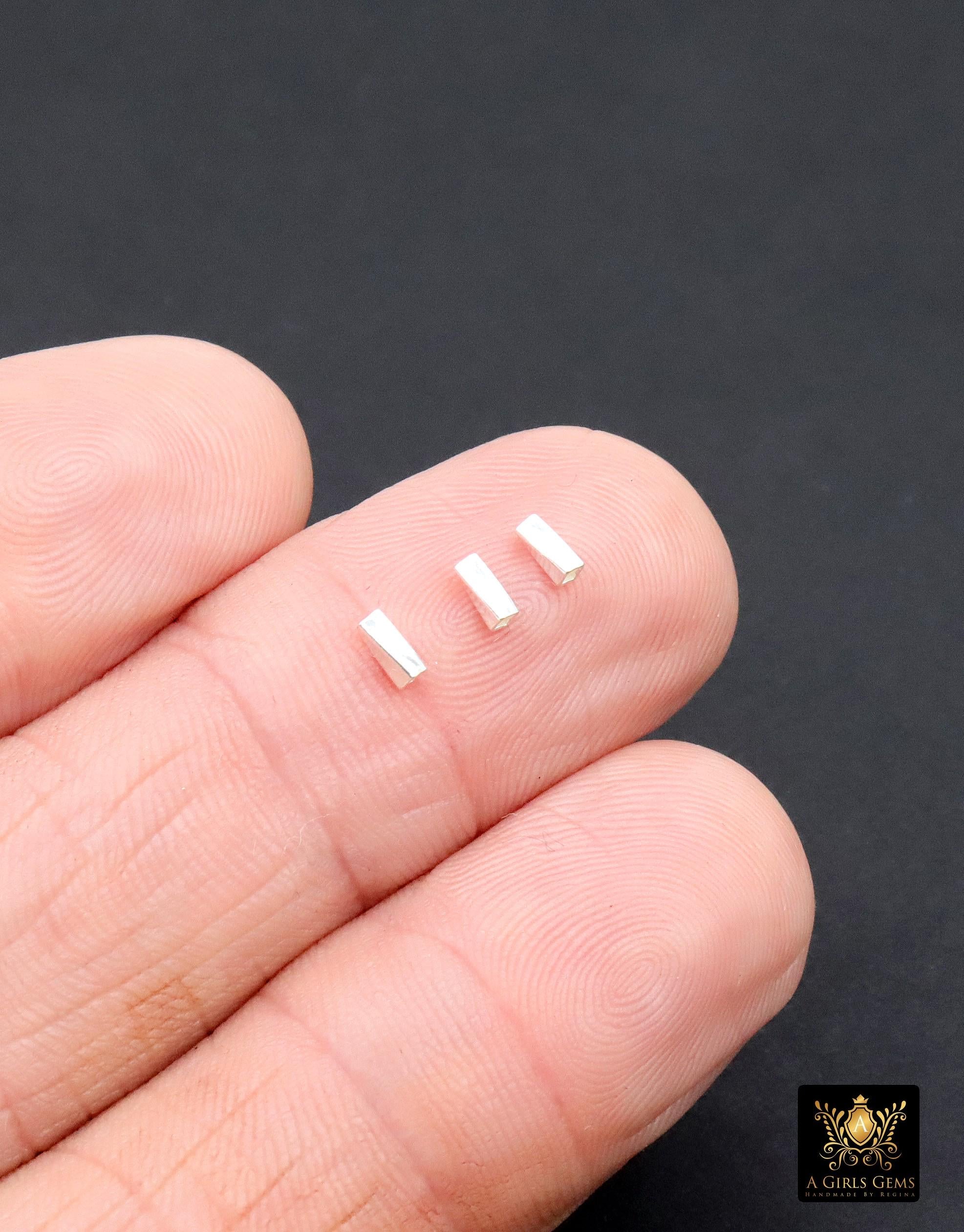 925 Sterling Silver Crimp Cut Tube Beads, 925 Sterling Silver Short Tube Beads # 290, 1.5 x 4 mm Hollow Spacer Beads