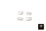 925 Sterling Silver Oval Push Clasp, 7 x 14 mm Silver Spring Clip # 2256, Clip Connector Findings